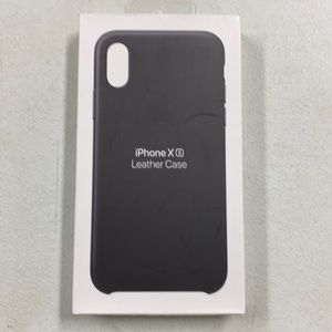 Apple Brand Leather Cover For iPhone X, Xs Black